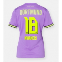 Camisa de Futebol Borussia Dortmund Ethan Nwaneri #18 Equipamento Alternativo Mulheres 2026-27 Manga Curta